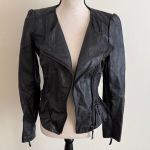 Zara Black Leather Women's Jacket size small